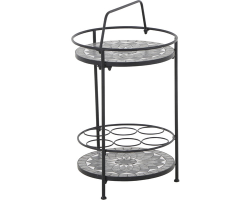 Siena Garden Como bijzettafel Ø 42 x 74 cm zwart