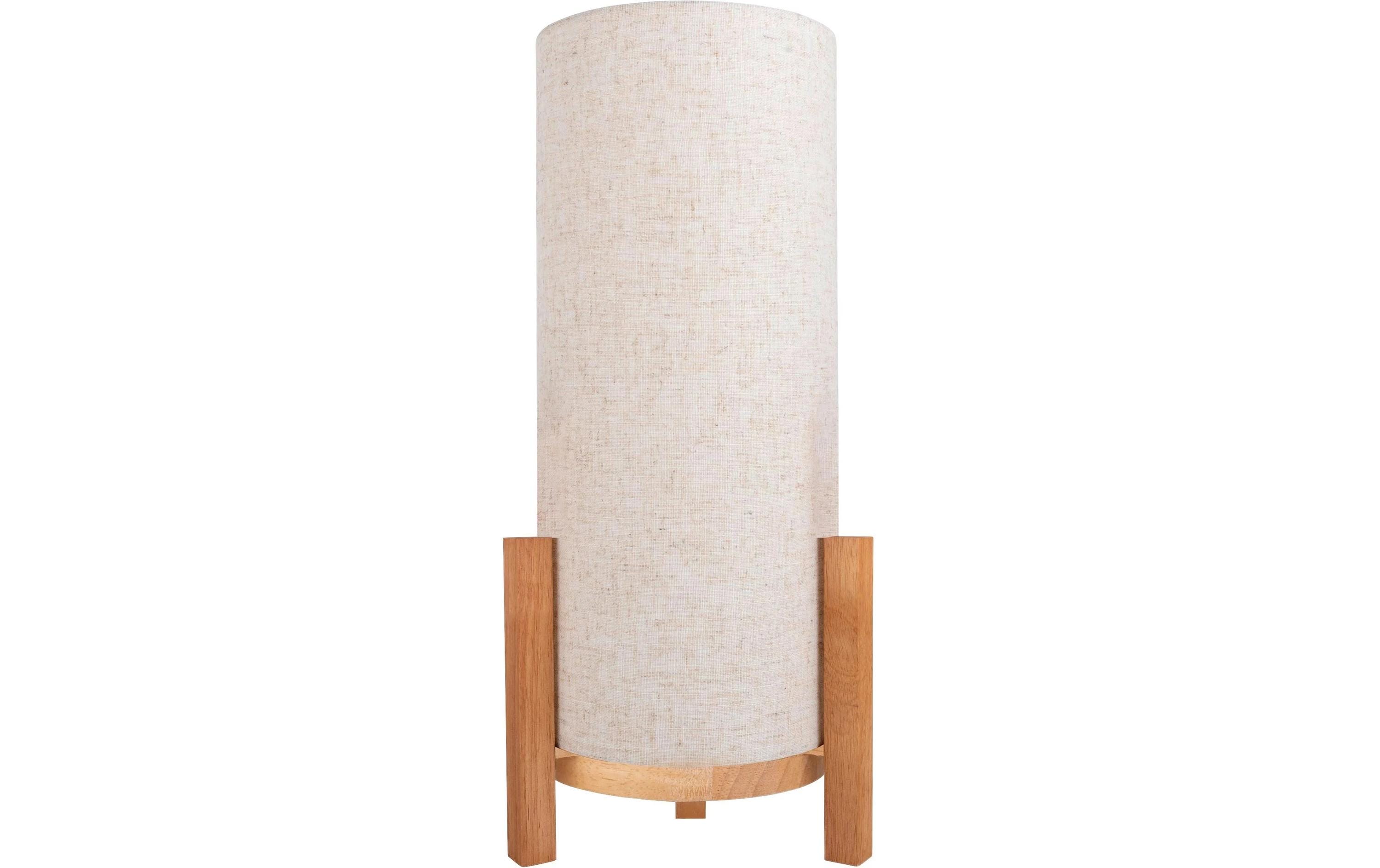 Tischleuchte «Madita» LED 48 cm NaturTischlampe aus Holz und Textil