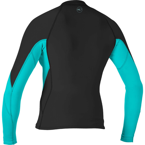 O'Neill Wetsuits Wms Reactor-2 1.5mm Front Zip Jacket Blk/Ltaqua SU24