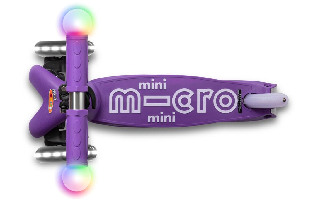 Kickboard Mini Deluxe Magic Purple, LEDMagischer Fahrspass auf drei Rädern – Violett