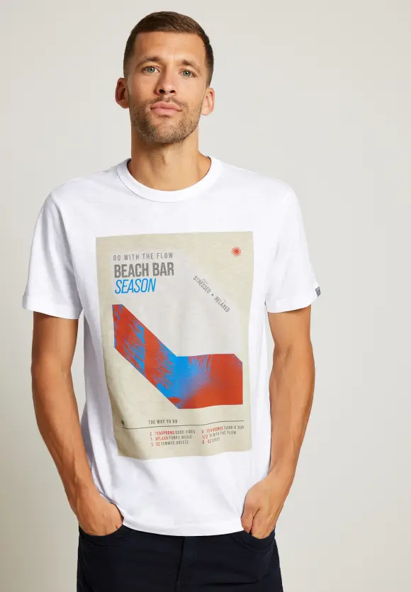 T-Shirt mit Frontprint - White