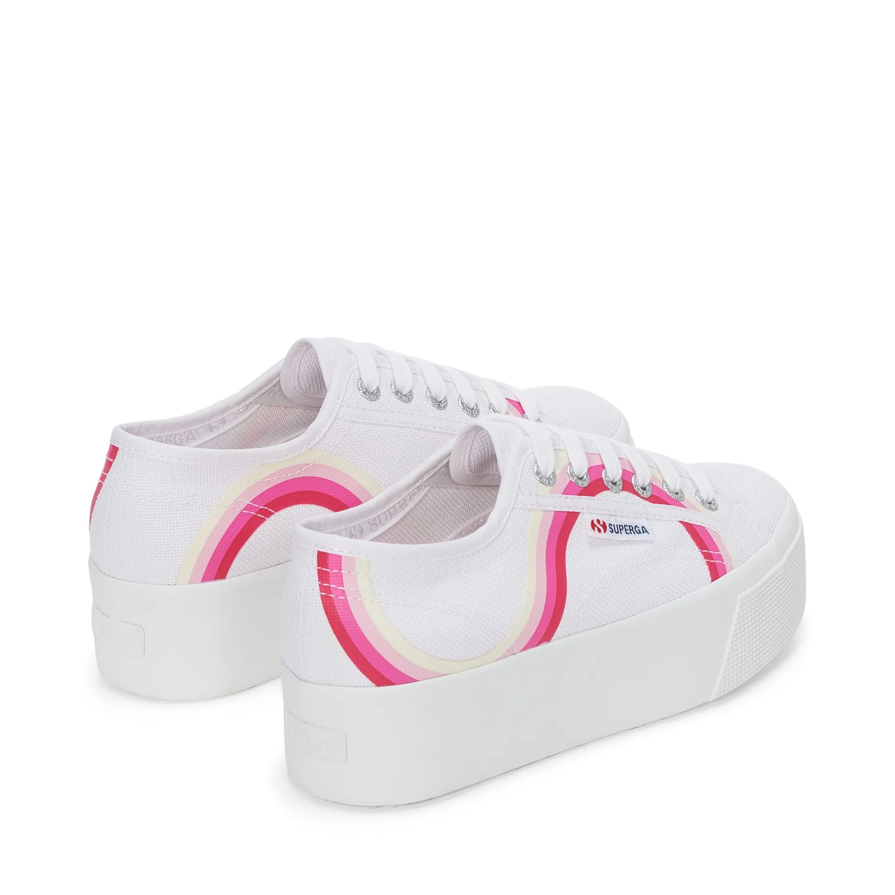 2790 ROUND STRIPES-WHITE-SHADED PINK