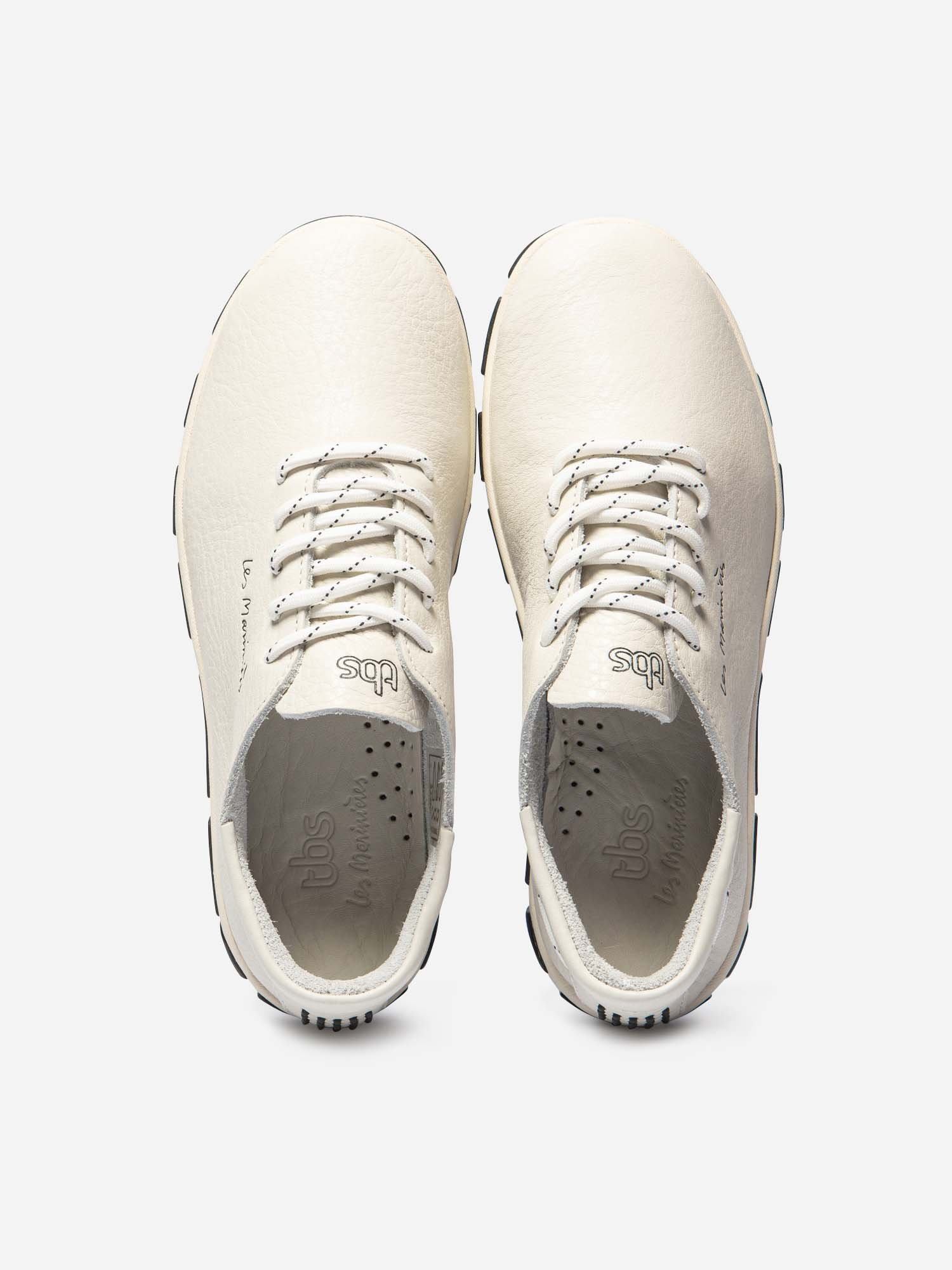 Tennis Femme Confort Cuir Blanc
