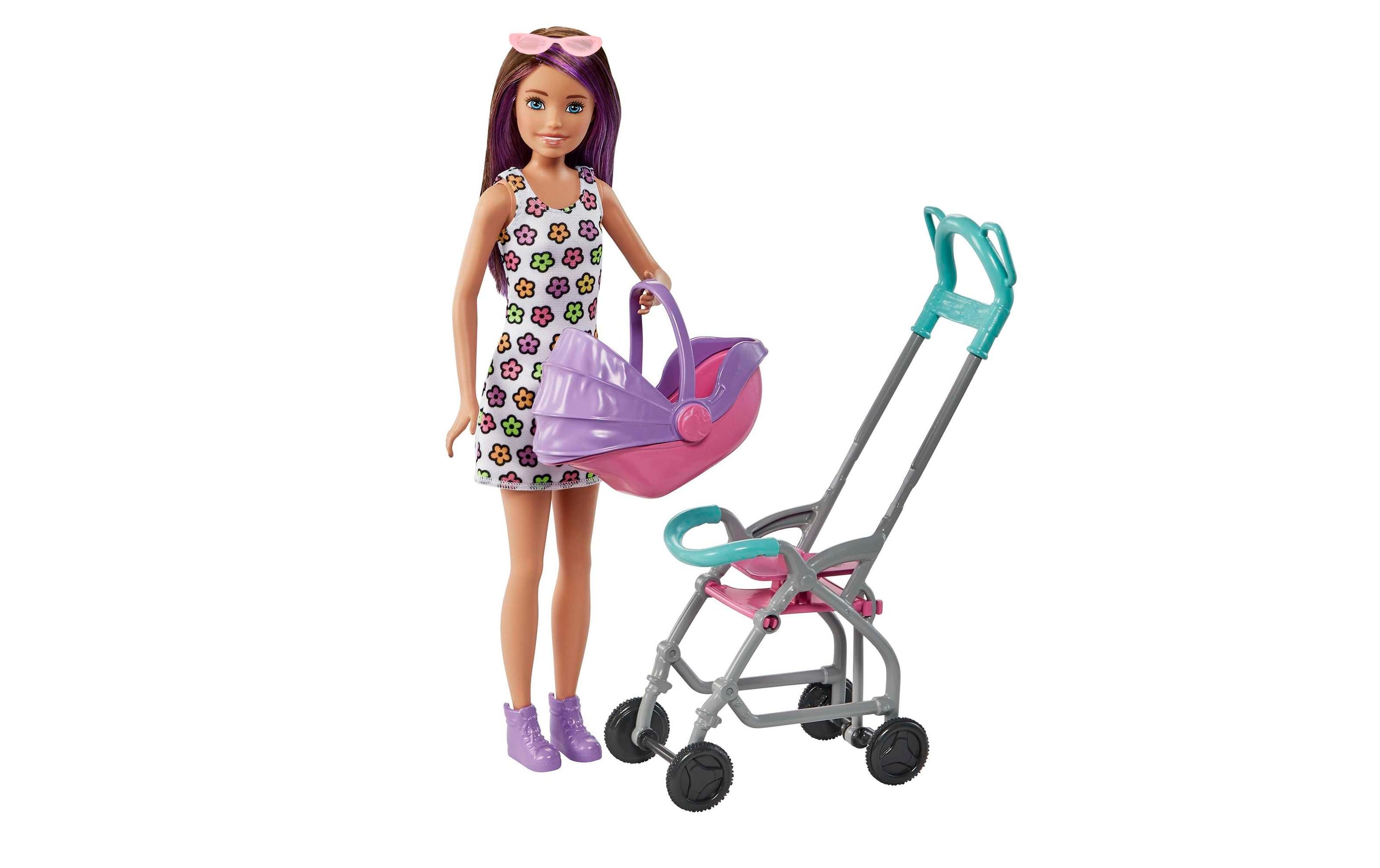 Spielset Skipper Babysitters Inc. PuppeSkipper-Set mit Kinderwagen, Baby und Zubehör