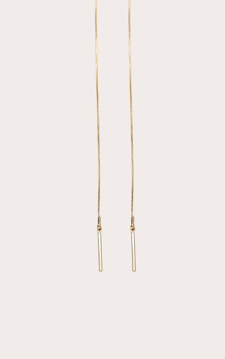Doré Collier Long À Pendentif Poulie