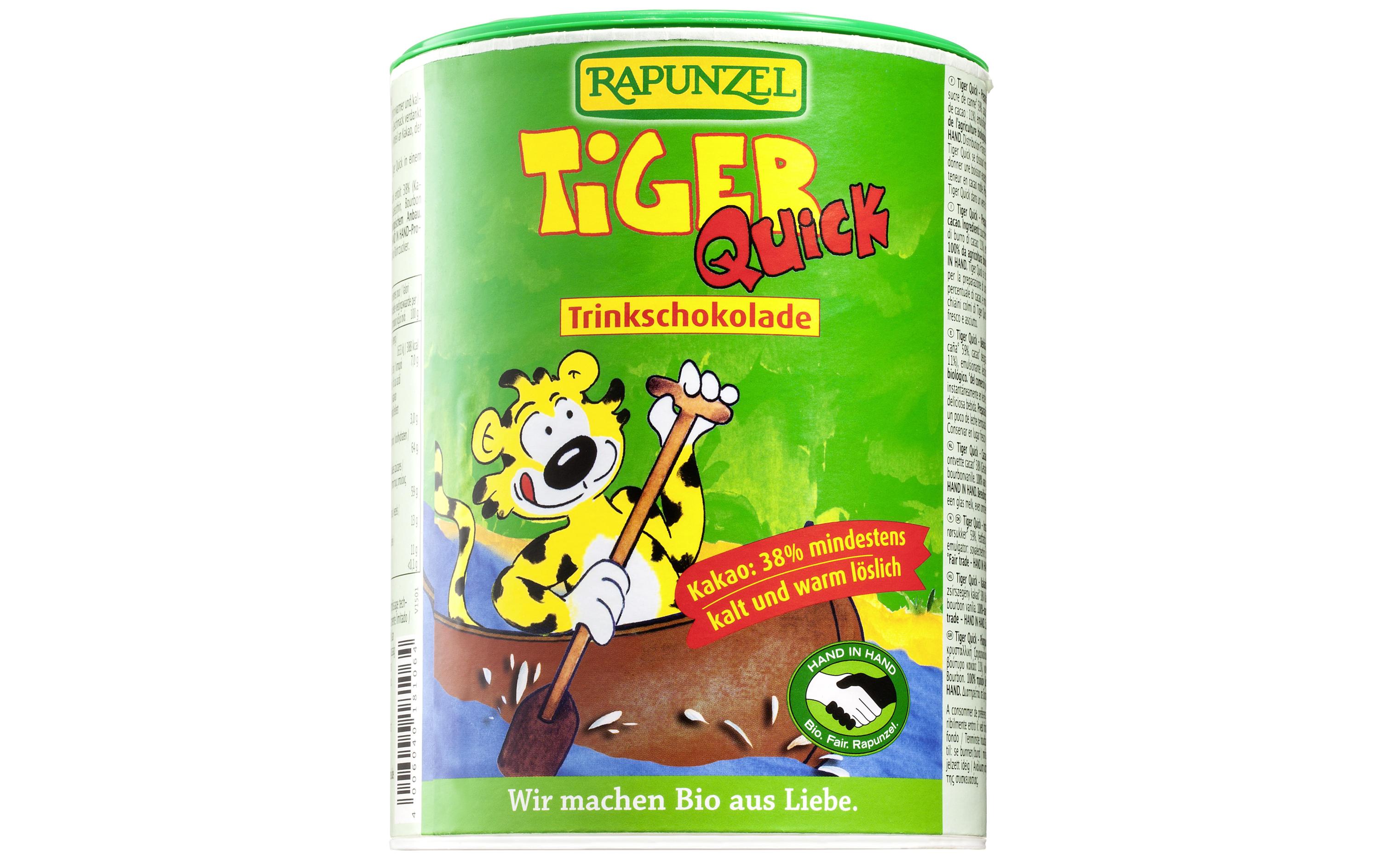 Kakaopulver Bio Trinkschokolade Tigerquick 400 gInstant Kakaogetränk in Bio-Qualität
