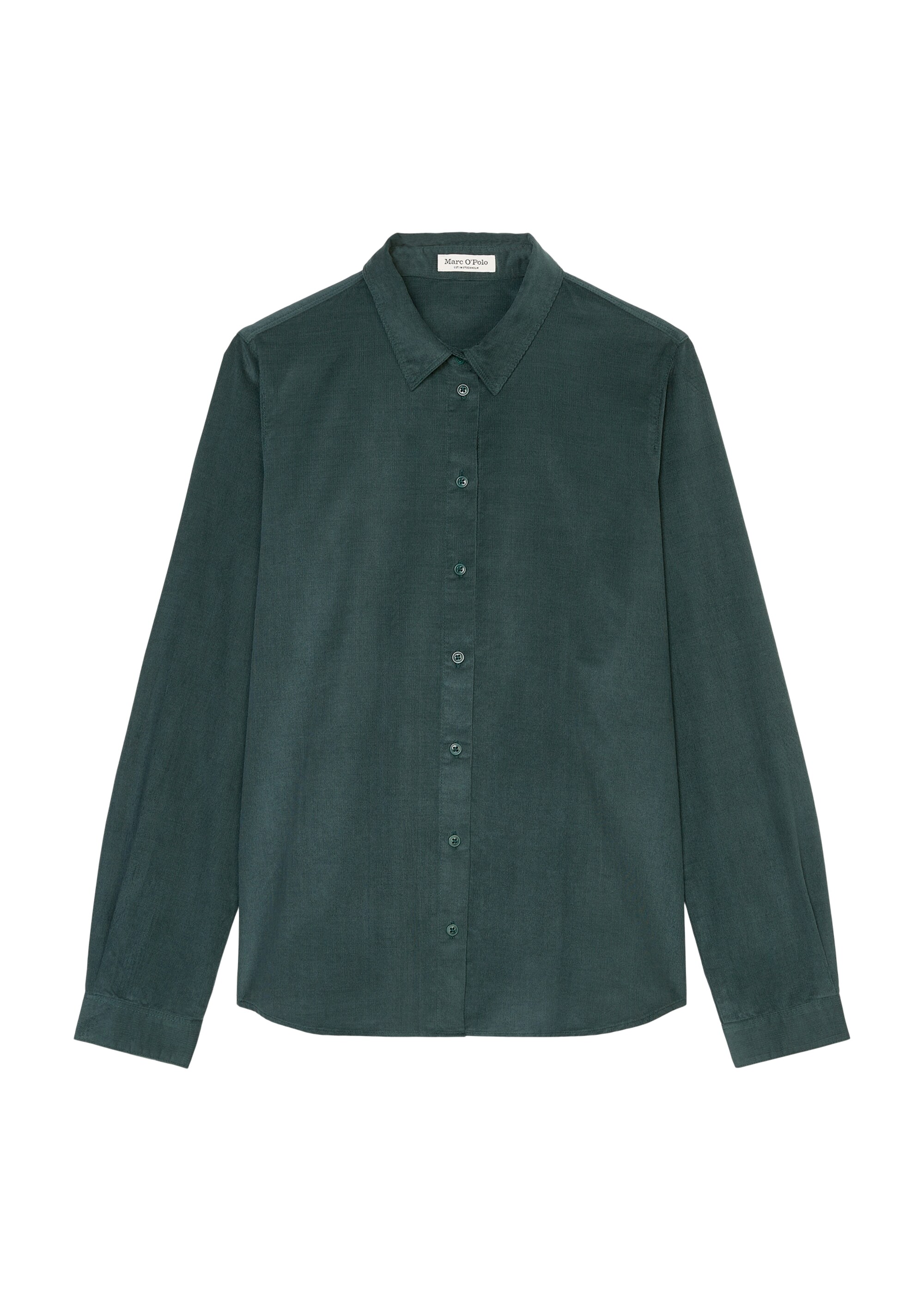 Feincord-Langarm-Bluse regular aus Organic Cotton-Lyocell-Mix