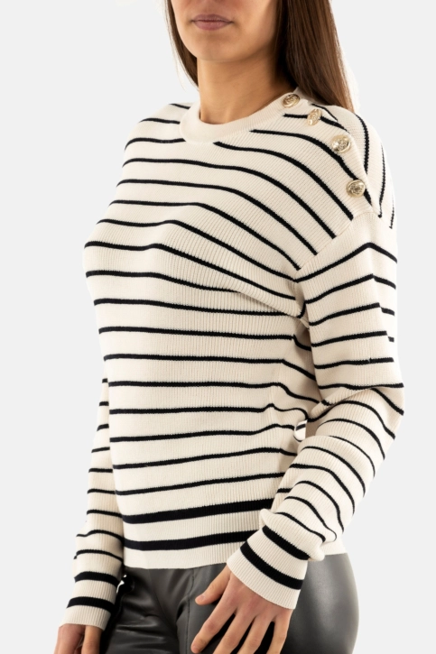 Pull hiver morgan 242-marino ivoire