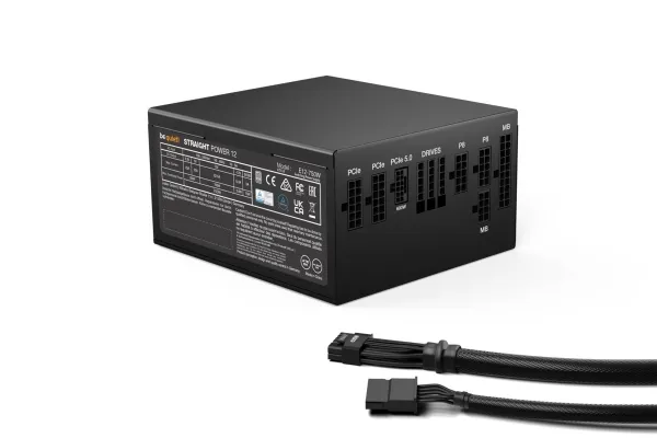 be quiet! Straight Power 12 - Strømforsyning (intern) - ATX12V 3.0/ EPS12V 2.92 - 80 PLUS Platinum - AC 100-240 V - 750 Watt - aktiv PFC - Europa - sort