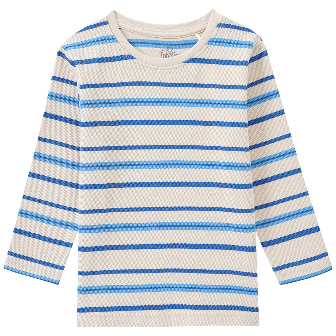 Topolino Jungen Langarmshirt mit Streifen beige / blau