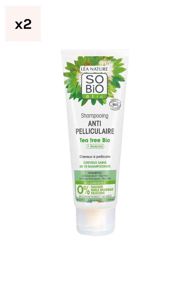 Shampoings anti-pelliculaire bio - Tea tree & bisabolol - 2 x 200 ml