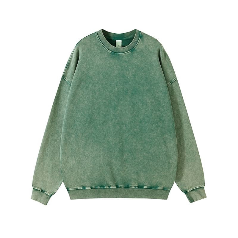 YIKES - Oversized sweatshirt met verlaagde schouders en ronde hals, effen en gewassen