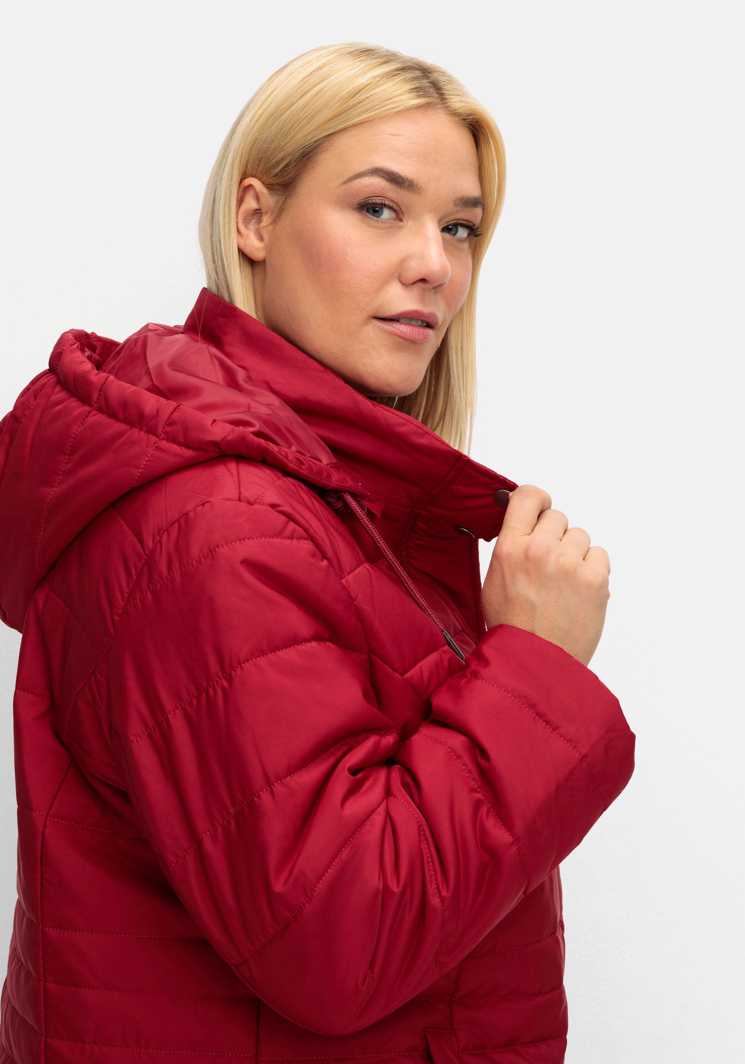 Warm wattierte Steppjacke mit Kapuze