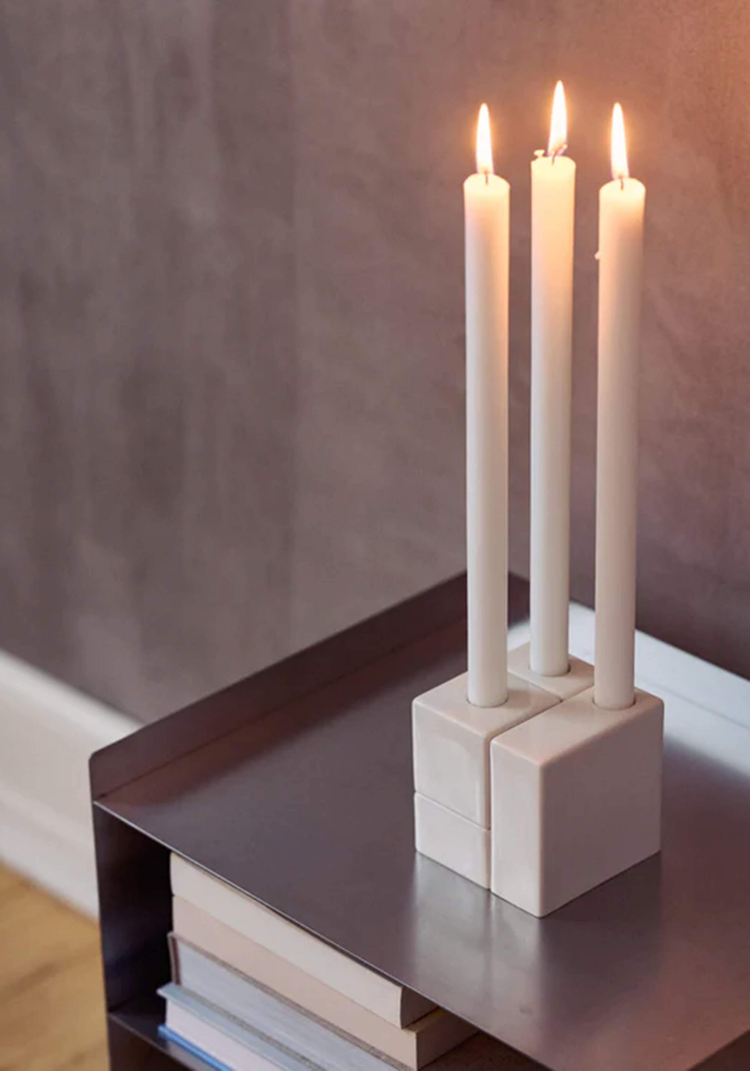 Onomao Kerzenständer 4 Blocks GMK Weiss