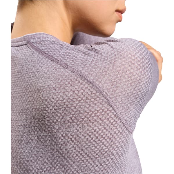 T-shirt trail ODLO ESSENTIAL SEAMLESS T-SHIRT CREW NECK L/S W GRAY RIDGE MELANGE