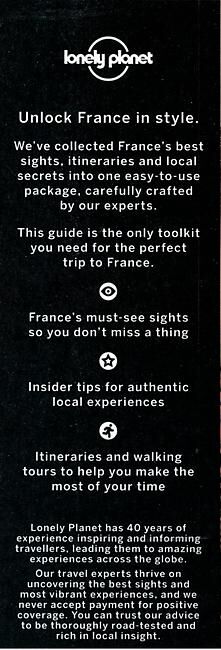 LONELY PLANET - BEST OF FRANCE EN ANGLAIS