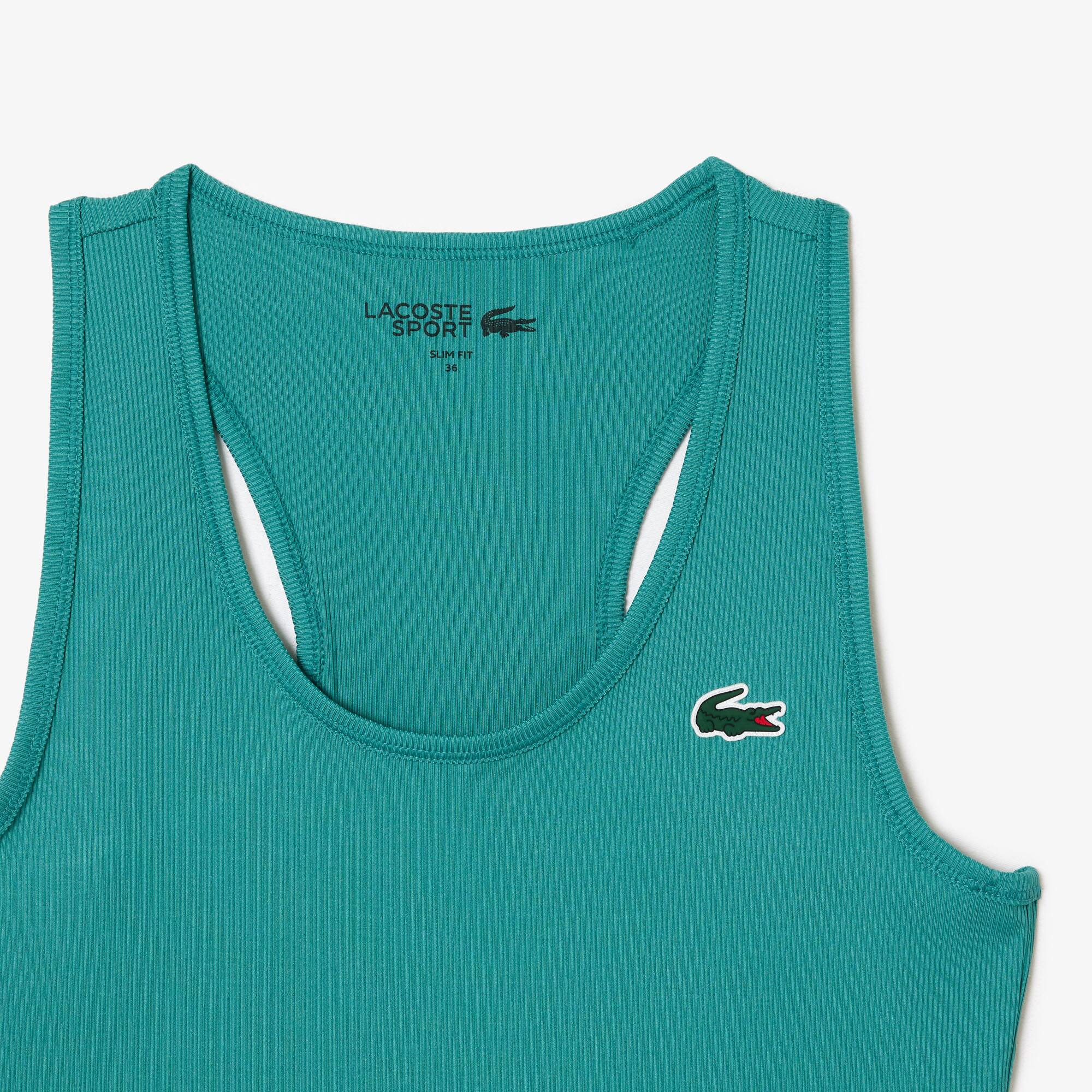 Damen LACOSTE SPORT Tank-Top mit Rippmuster T-Shirts - Blau - Lacoste - Damen