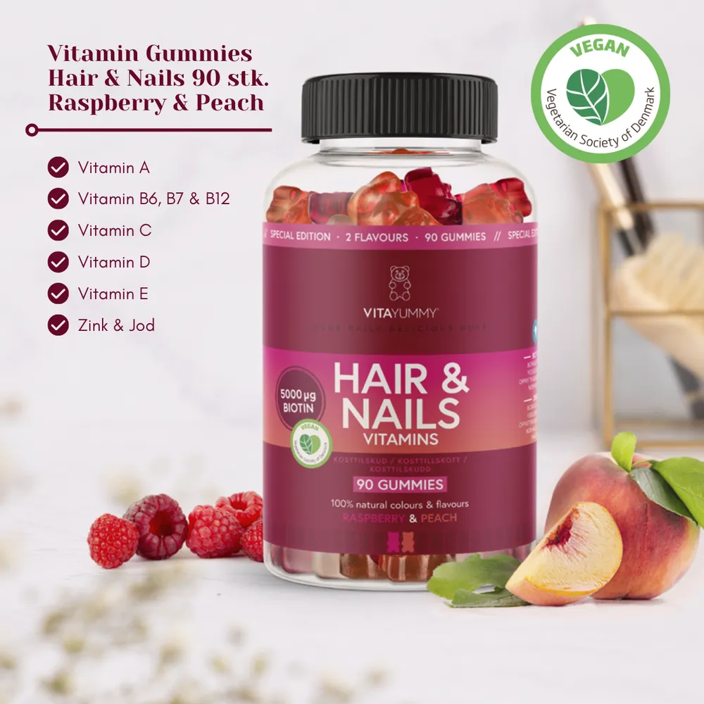 VitaYummy Hair & Nails Mixed - 90 stk.