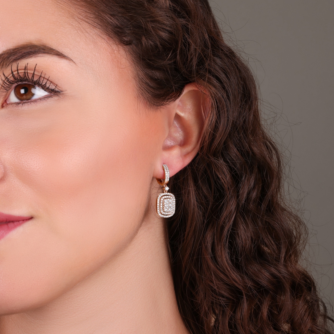 1.60 Karat Diamantohrhänger 750/18 K Roségold