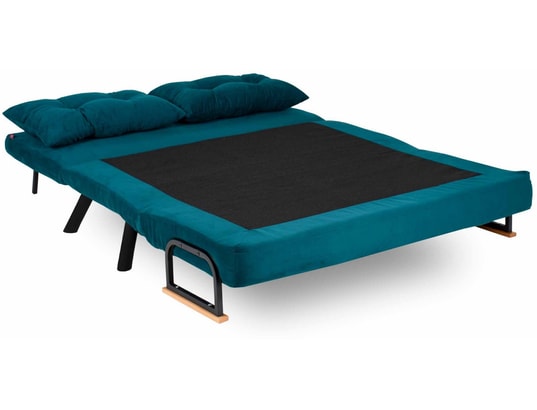 CONCEPT1 - Canapé lit Sando 2 places vert pétrole 133 x 78 x h78