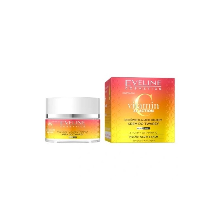 Eveline Vitamin C 3x Action Aufhellende und beruhigende Tages- und Nacht-Gesichtscreme 50 ml