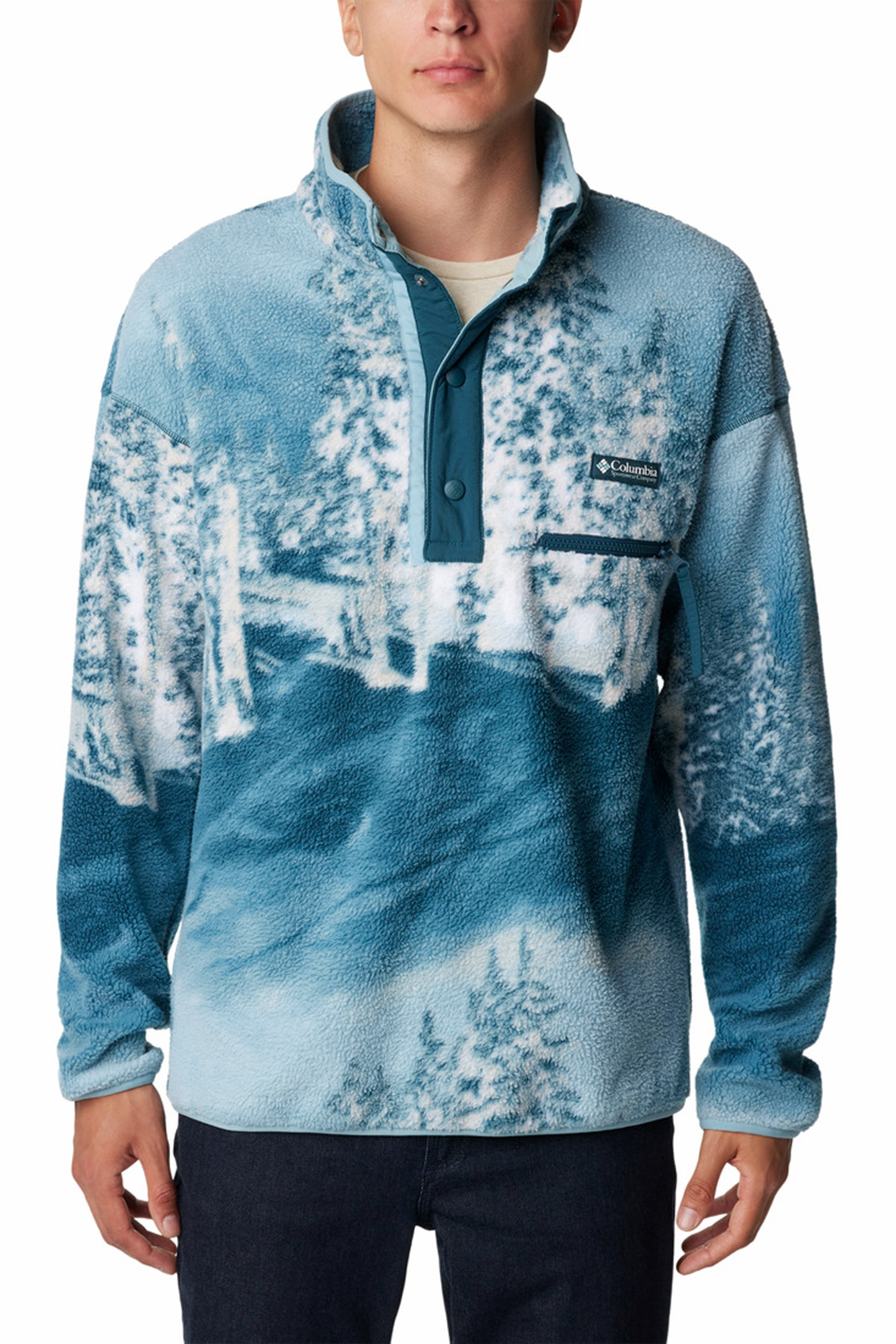 Jaqueta masculina Columbia™ Helvetia™ com fecho de pressão e fleece