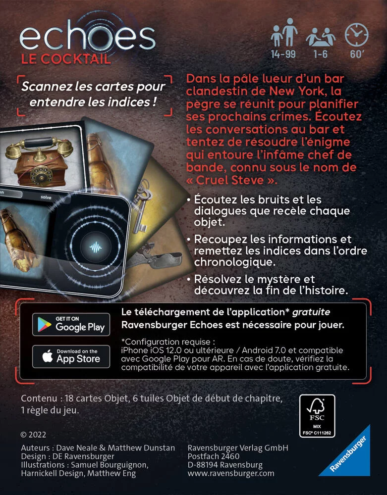 JEU D'ENQUETES - ECHOES LE COCKTAIL