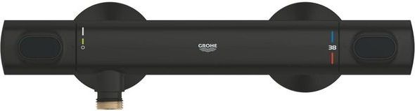 Grohe - Precision Flow - Thermostatische Douchemengkraan - Mat Zwart - Opbouw