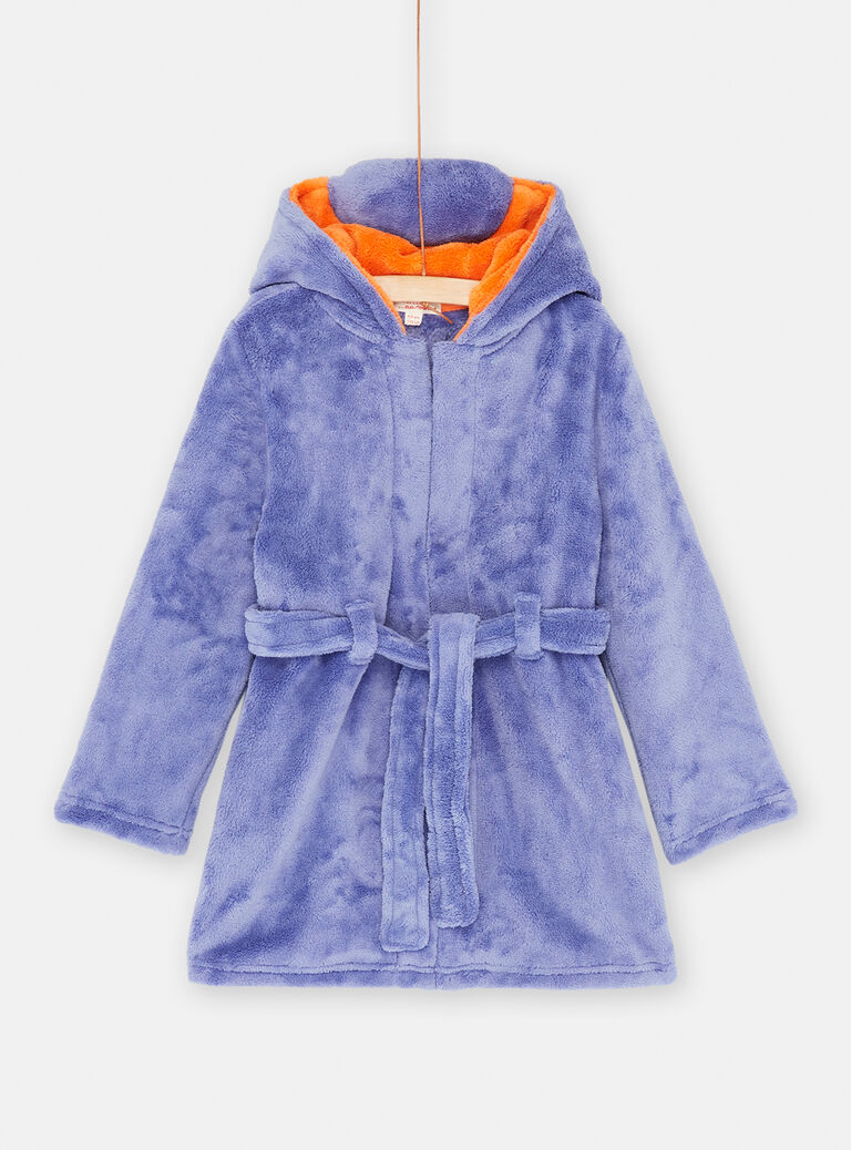 Robe de chambre mauve dinosaure garçon