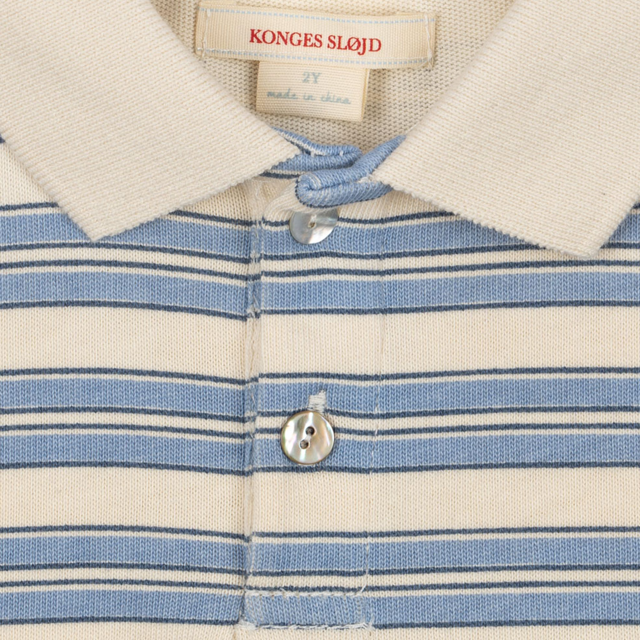 Poloshirt Spotty Stripe Ciel