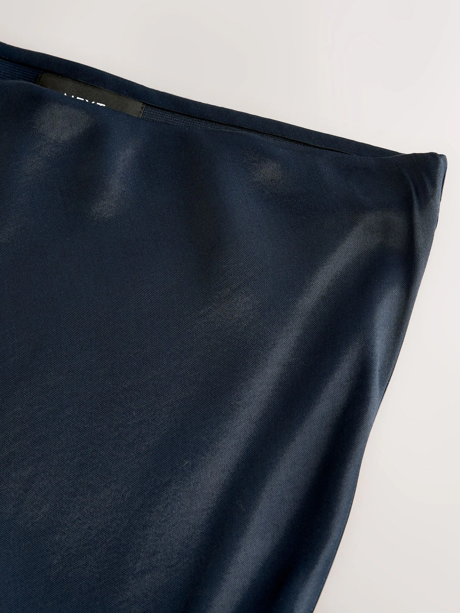 Donkerblauw - Satijnen midirok