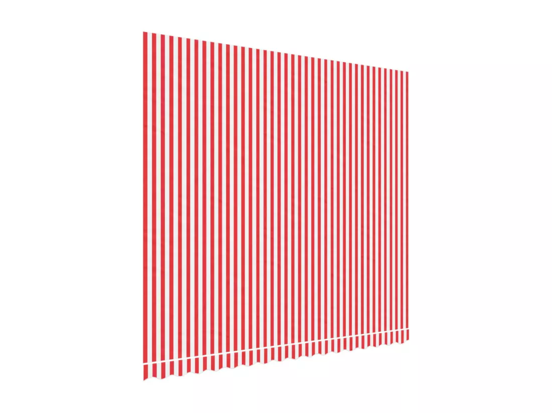 Tissu de remplacement pour auvent rayures rouges et blanches