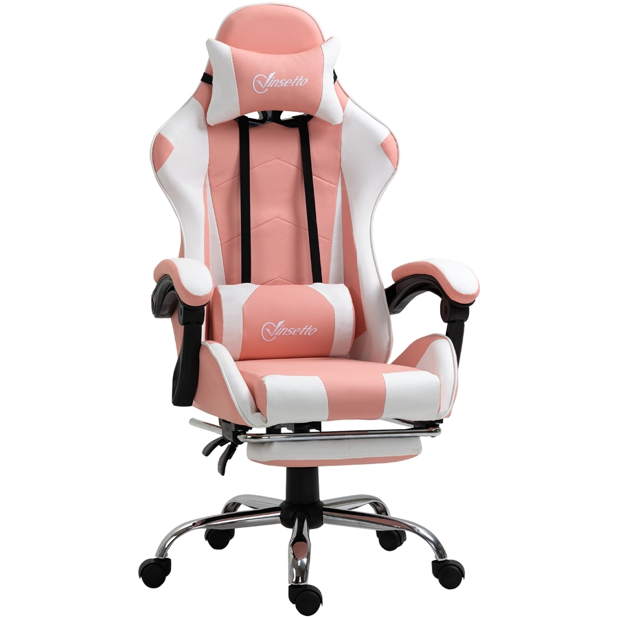 Vinsetto Gamingstuhl rosa, weiß