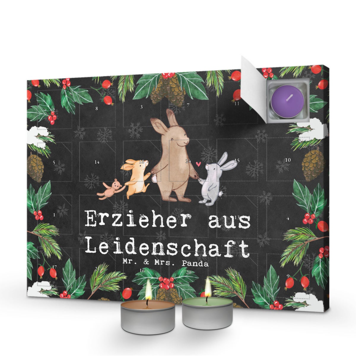 Mr. & Mrs. Panda Geurkaars Adventskalender voor Educatie - Zwart