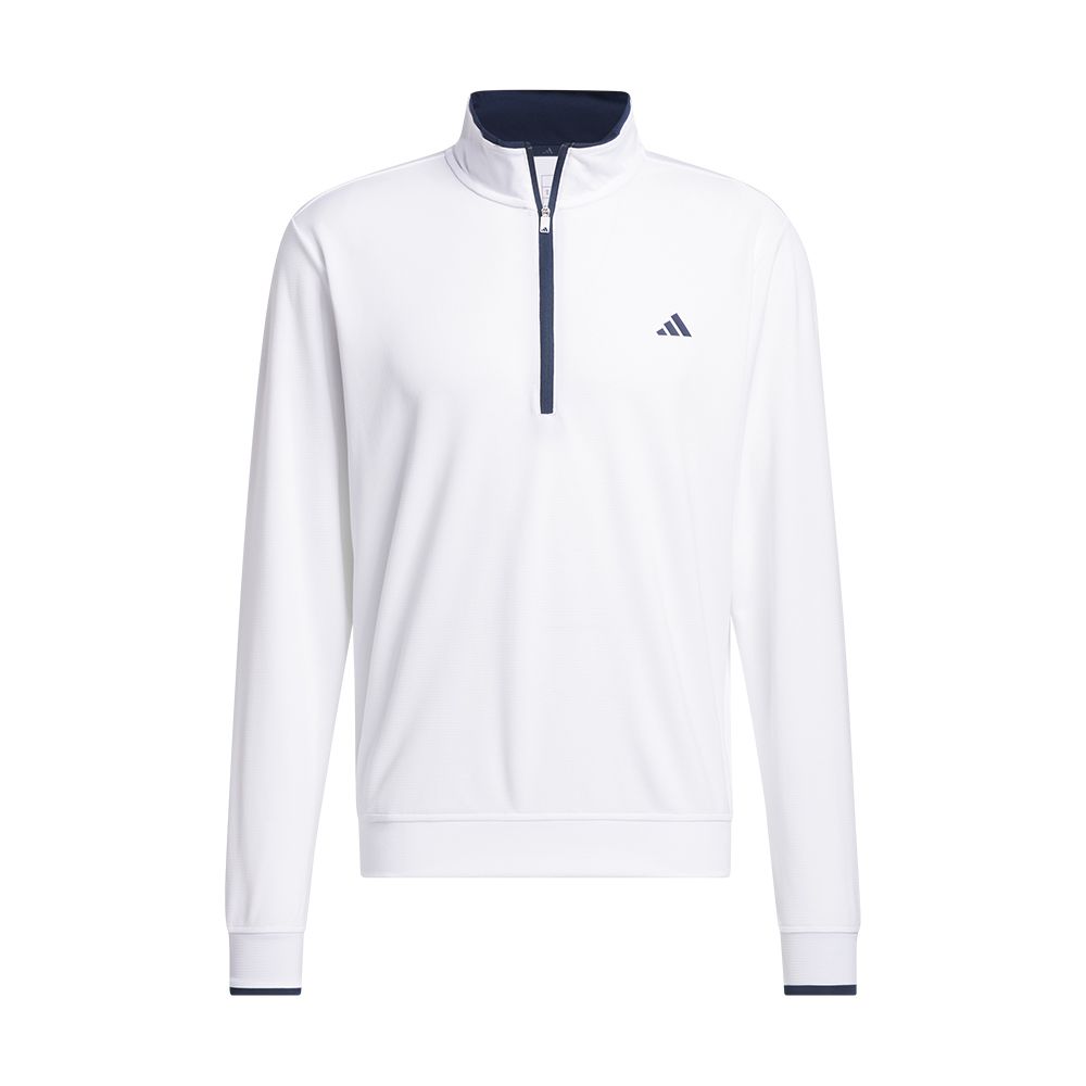 Quarter Zip Pullover Genser Herre Hvit
