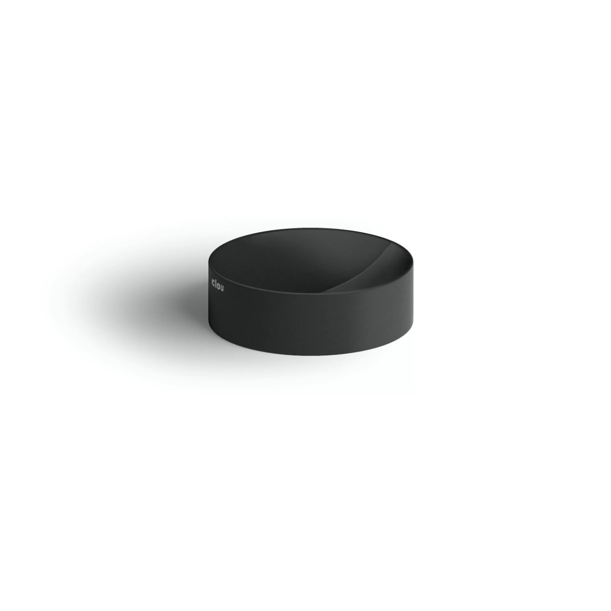 Clou Vale keramische fontein 22cm zonder kraangat zwart mat