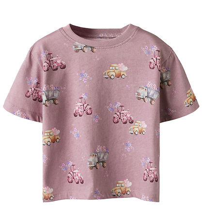 Name It T-Shirt - NmfHelga - Elderberry m. Print