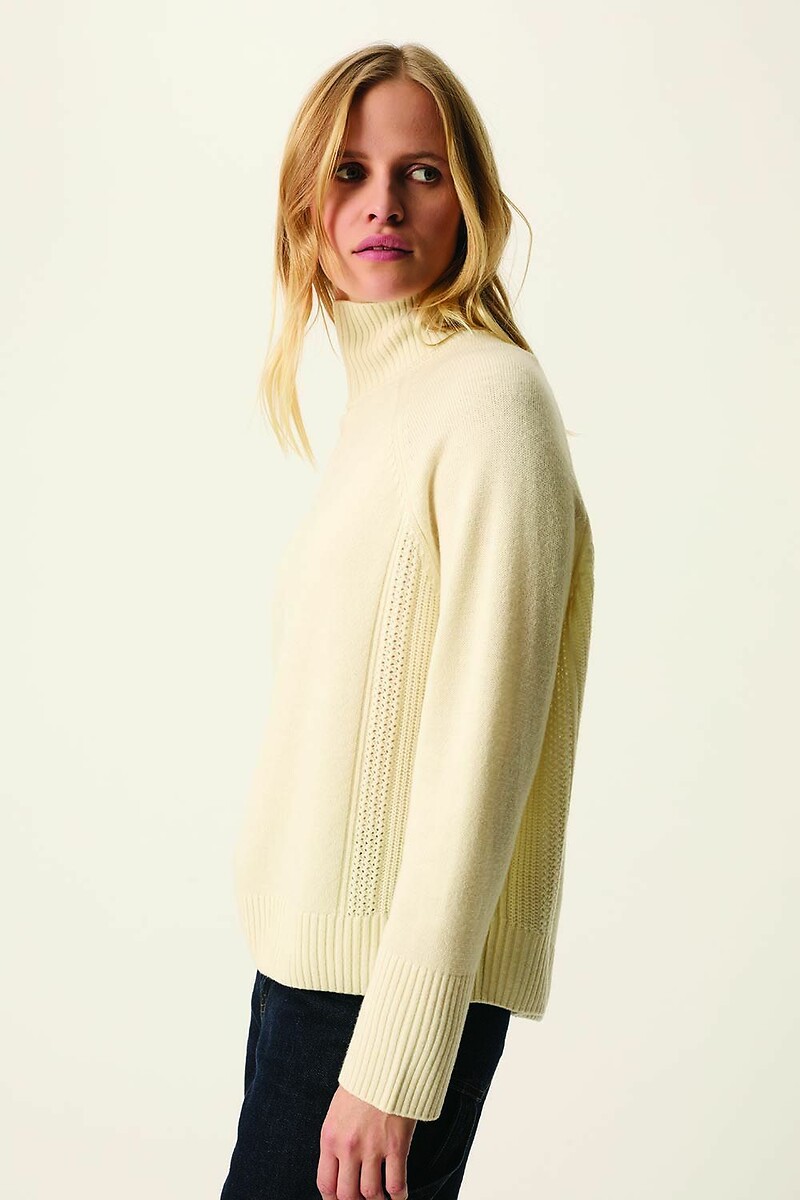 DES PETITS HAUTS<br>Suéter de lã com gola alta, ARAMIS