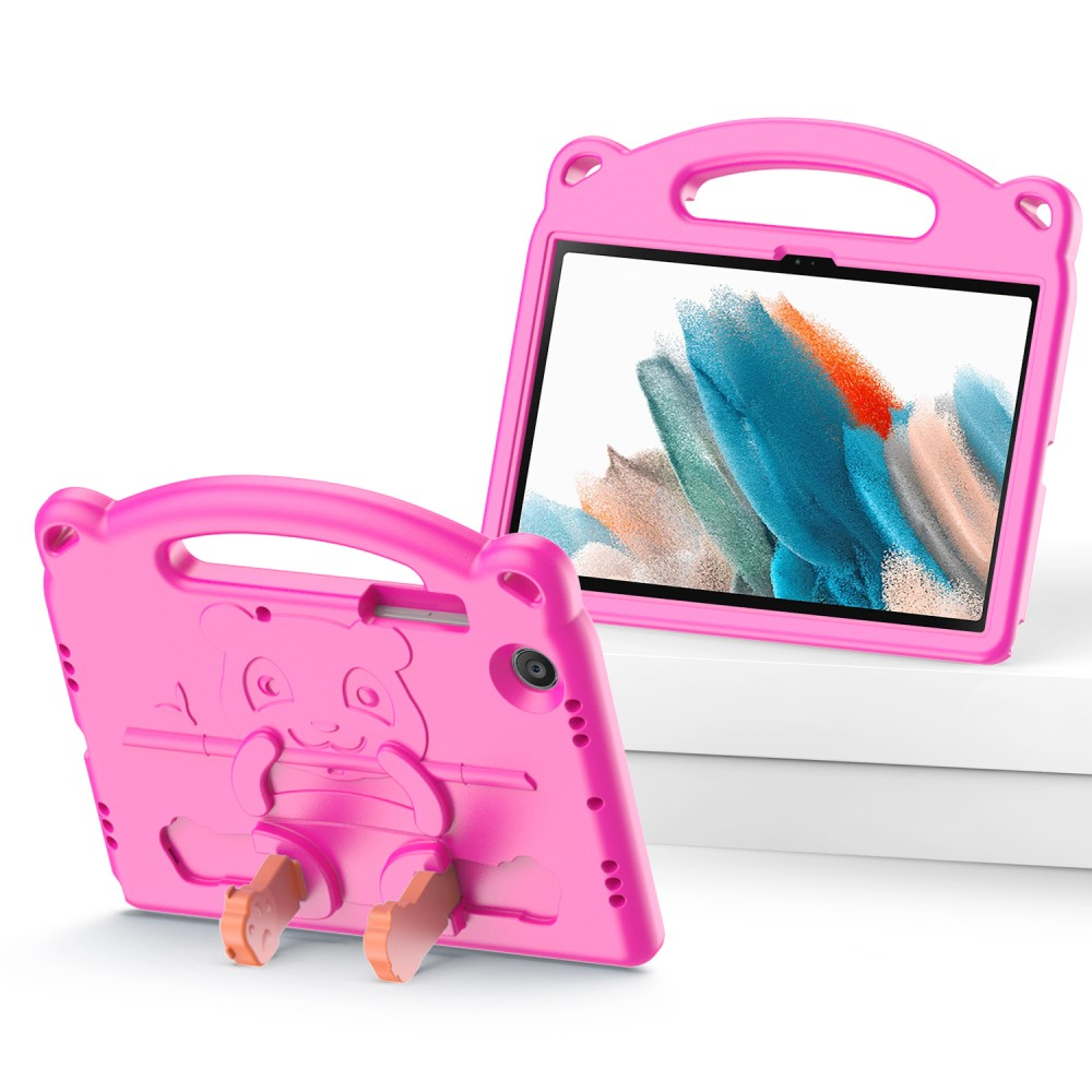 Samsung Galaxy Tab A8 10.5 (2021) Stossfeste Kinder Schaumstoff Hülle mit Griff   Kickstand - Pink