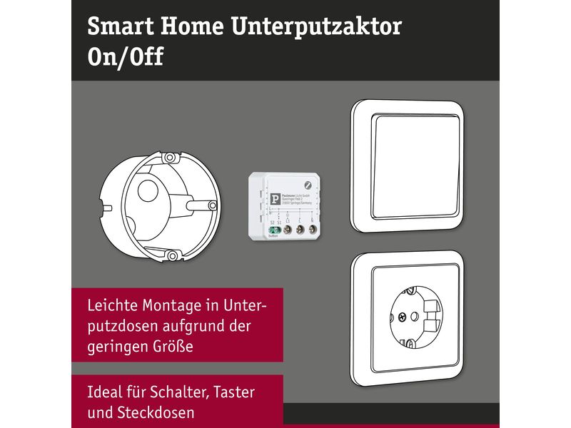 Paulmann Unterputzaktor On/Off Zigbee 3.0 An/Aus-Schalter