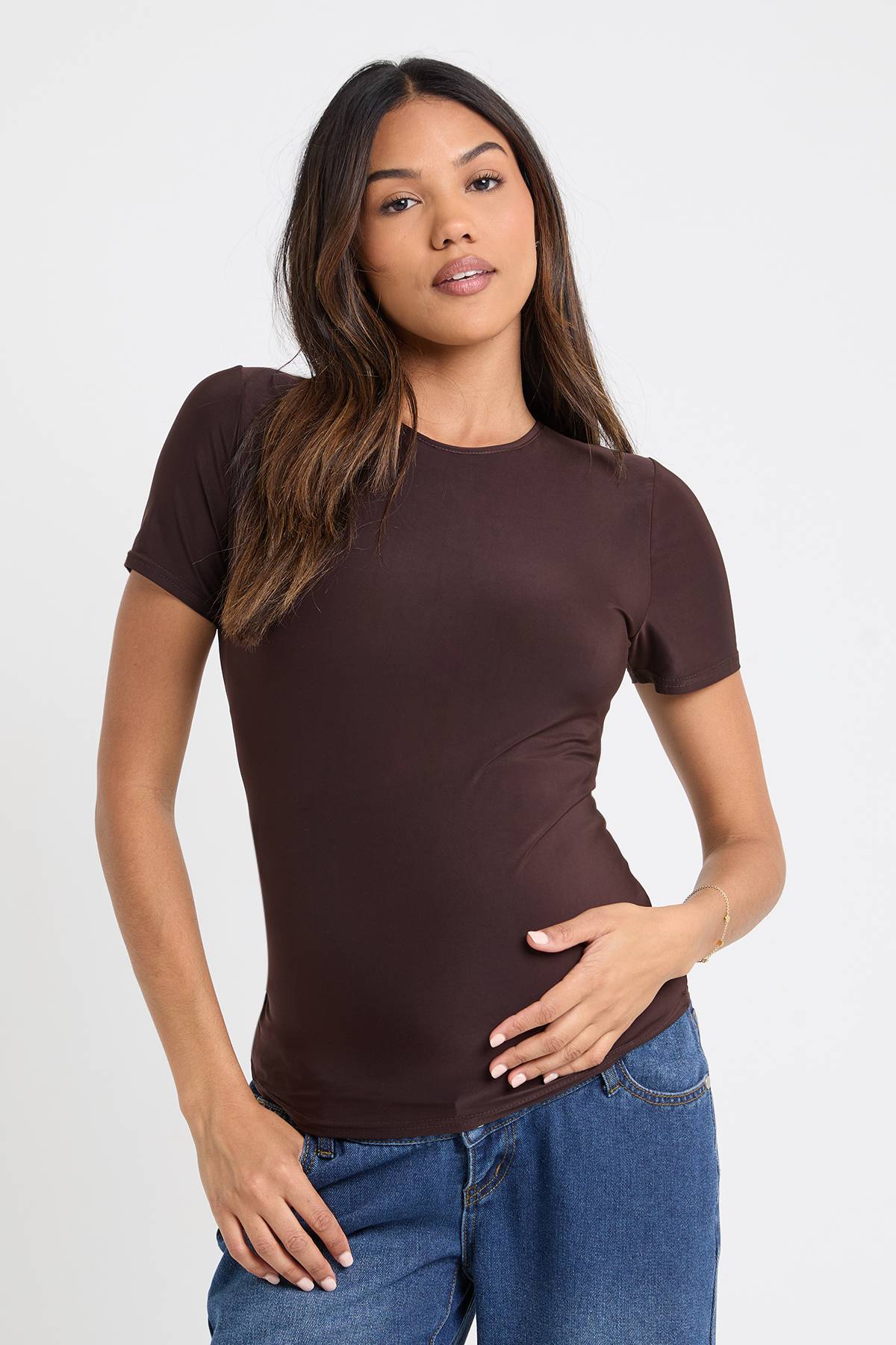 boohoo T-shirt de maternité Soft Touch à col rond