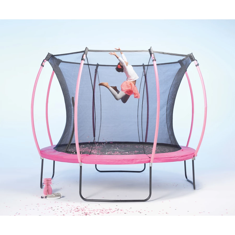 plum® Springsafe Trampolin Colours 305 cm mit Sicherheitsnetz, pink