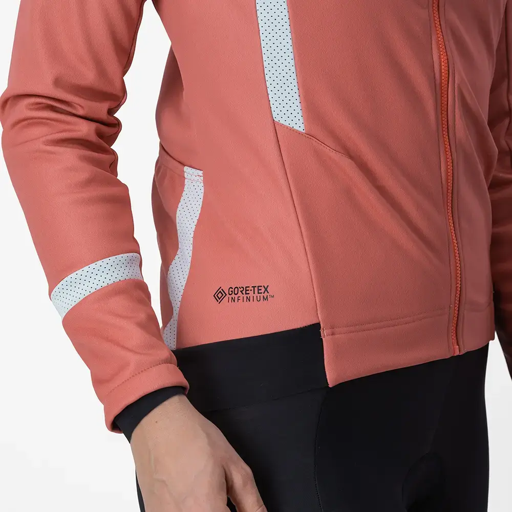 Castelli Dinamica 2 Fietsjack Roze/Wit Reflex Dames
