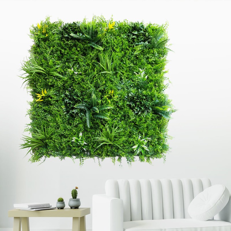 Mur végétal artificiel fougère dense prix/m²