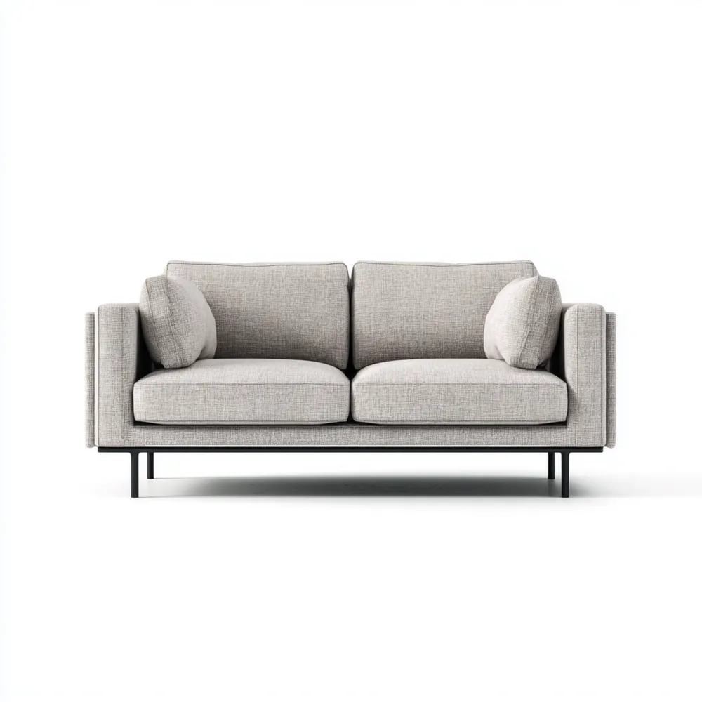 2-Sitzer-Sofa Stoff 150x85x80 cm – Hellgrau – Modernes Design