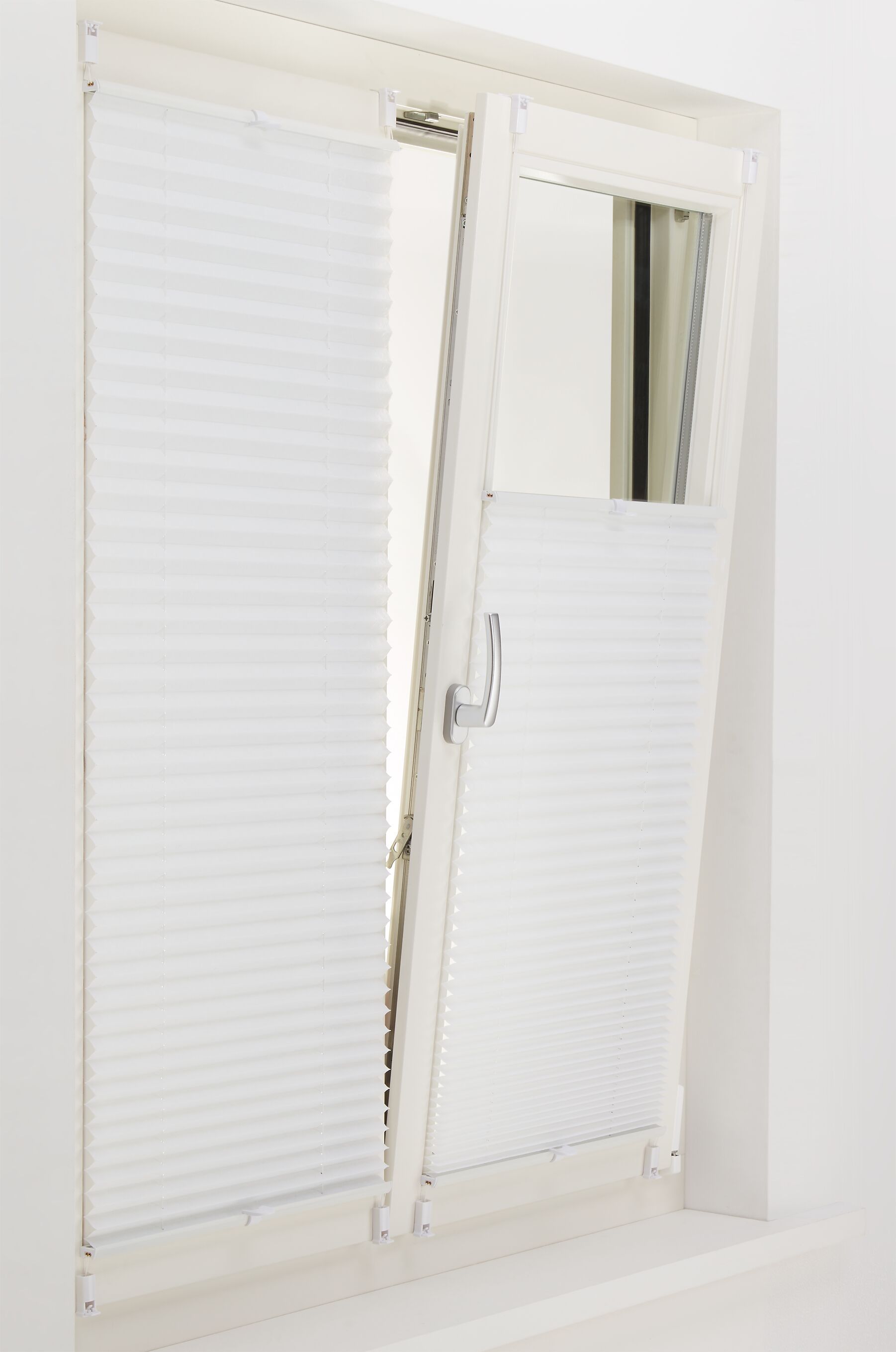 BASIC CRUSH Plissee - Weiss / B: 40.0 cm x H: 130.0 cm