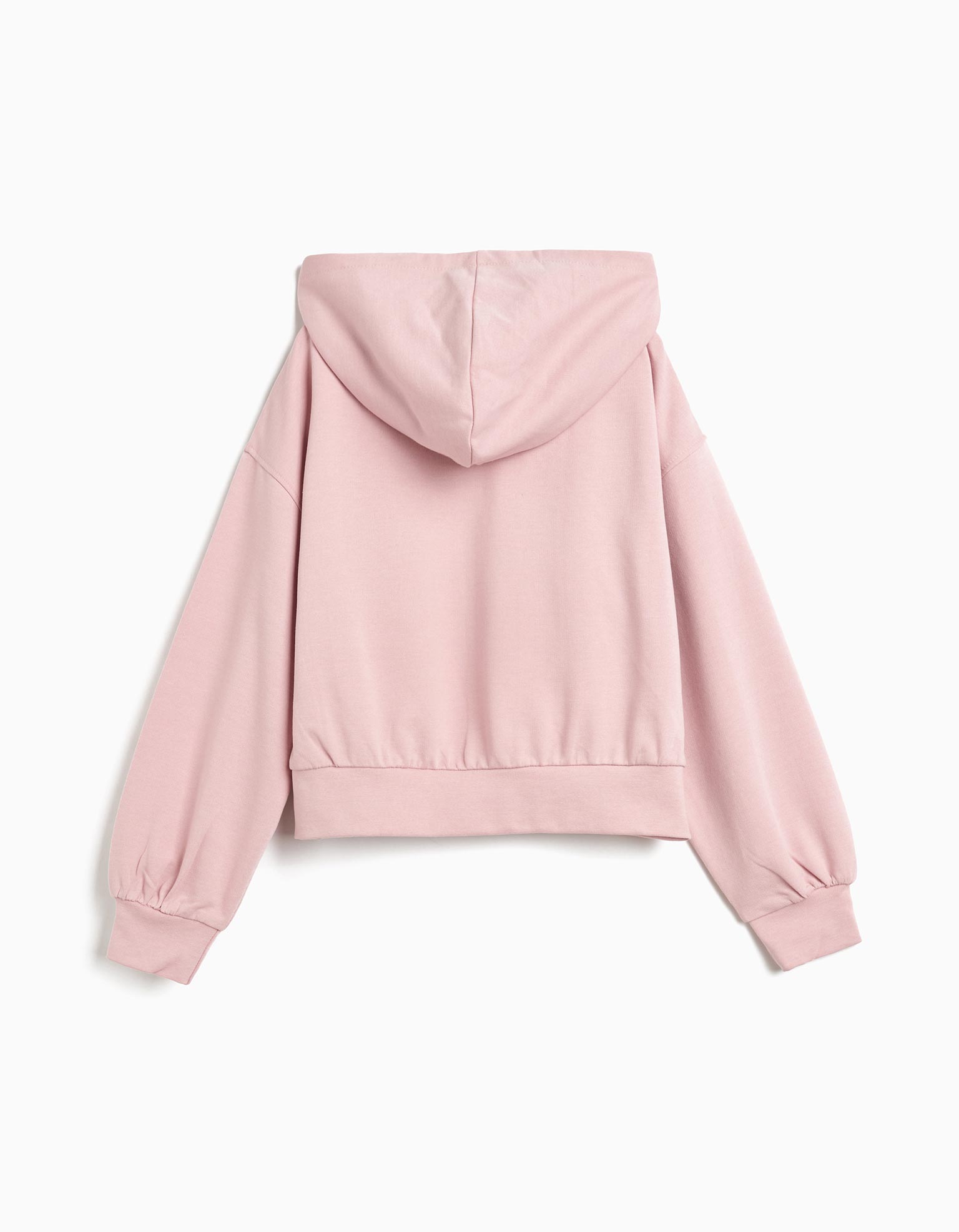 Sweatshirt de Felpa Capuz, Menina, Rosa Claro