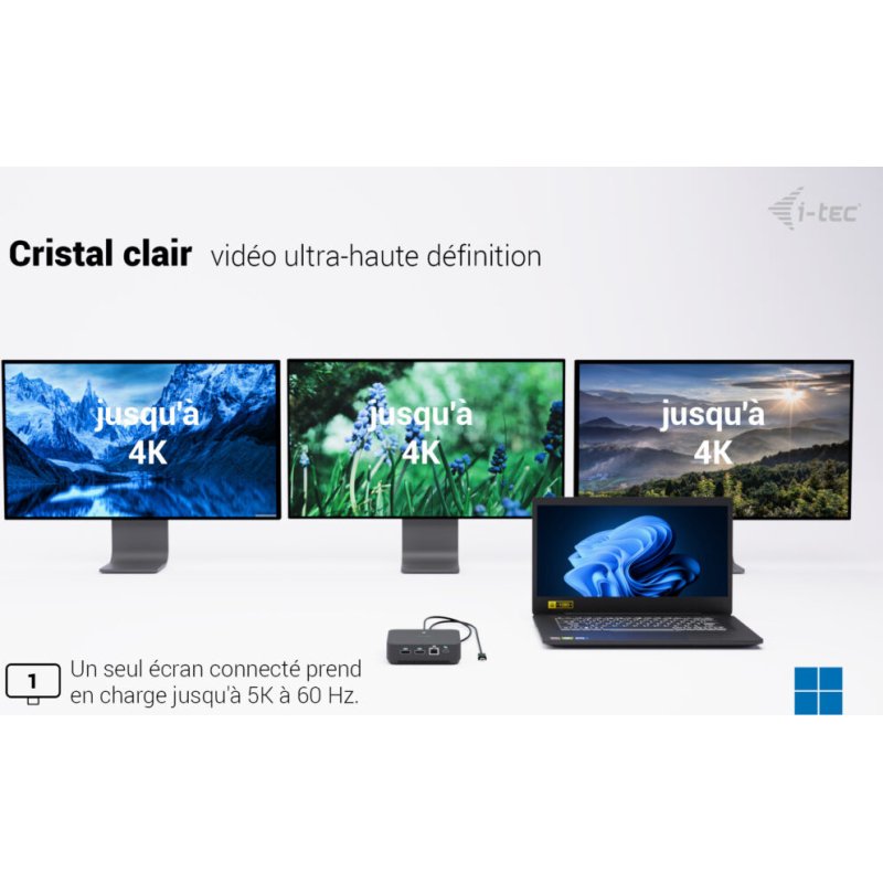i-tec USB-C DP Dual HDMI Docking Station with Power Delivery 100 W
