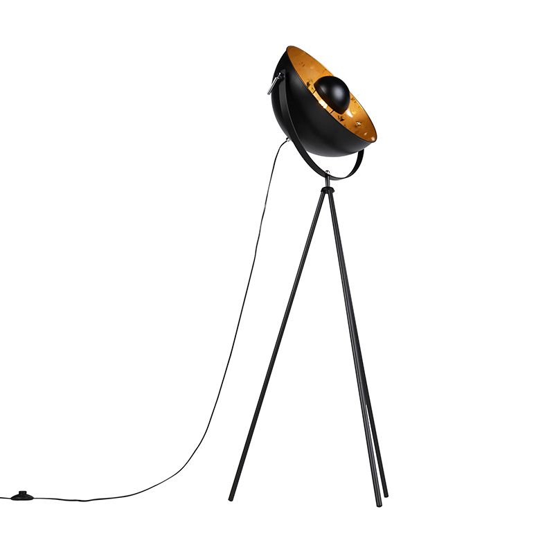Smart vloerlamp tripod zwart incl. Wifi A60 - Magna 40 Eglip