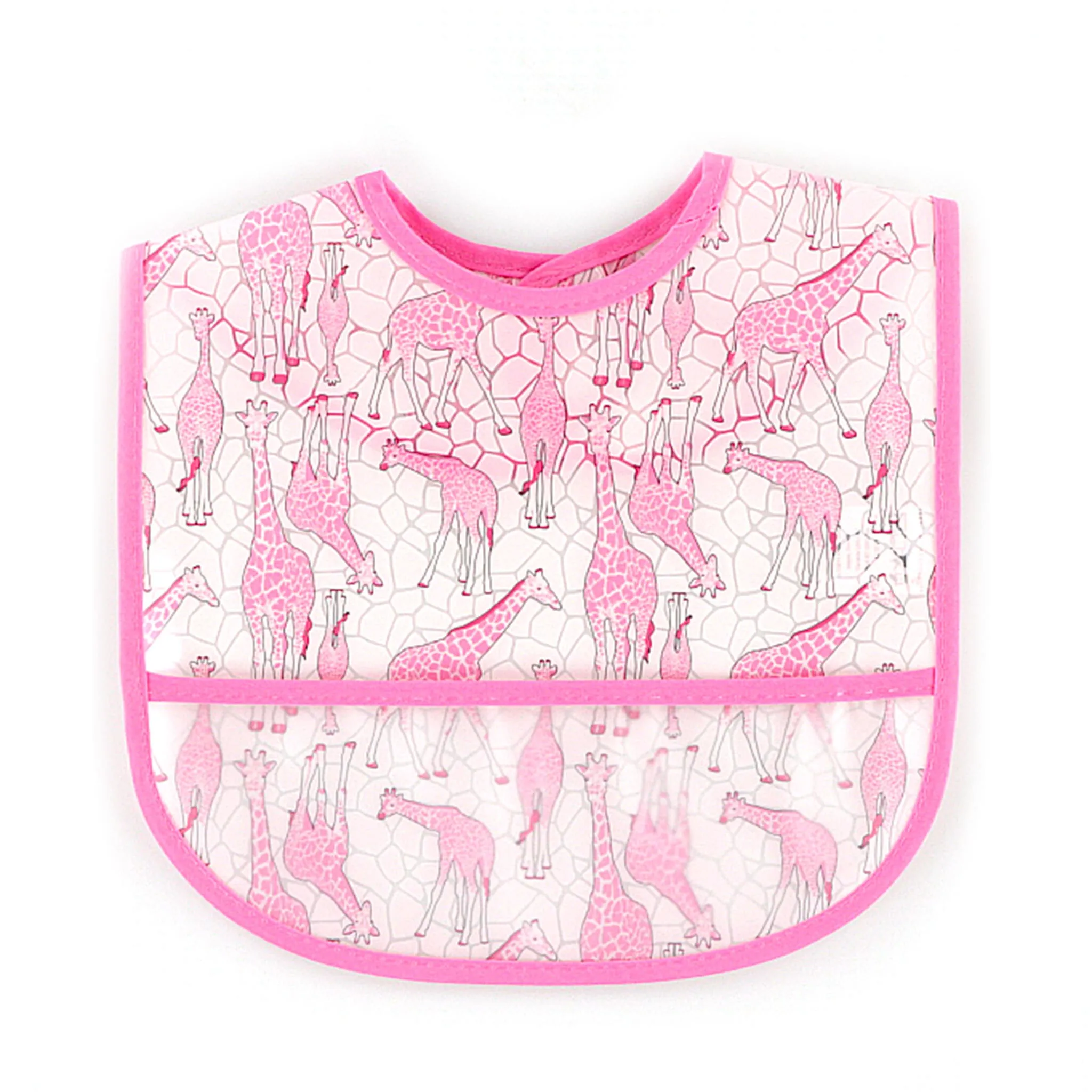 Clément - Maison Bavoir Paquet de 3 - Girafe Rose